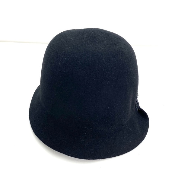 1920S Vintage Style Lace Applique Wool Felt Cloche Hat In Black - Picture 6 of 9